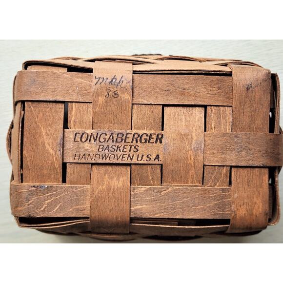 LONGABERGER WALL HANGING BASKET-Vintage-Small-5x7-Dated 1985 - Picture 4 of 11